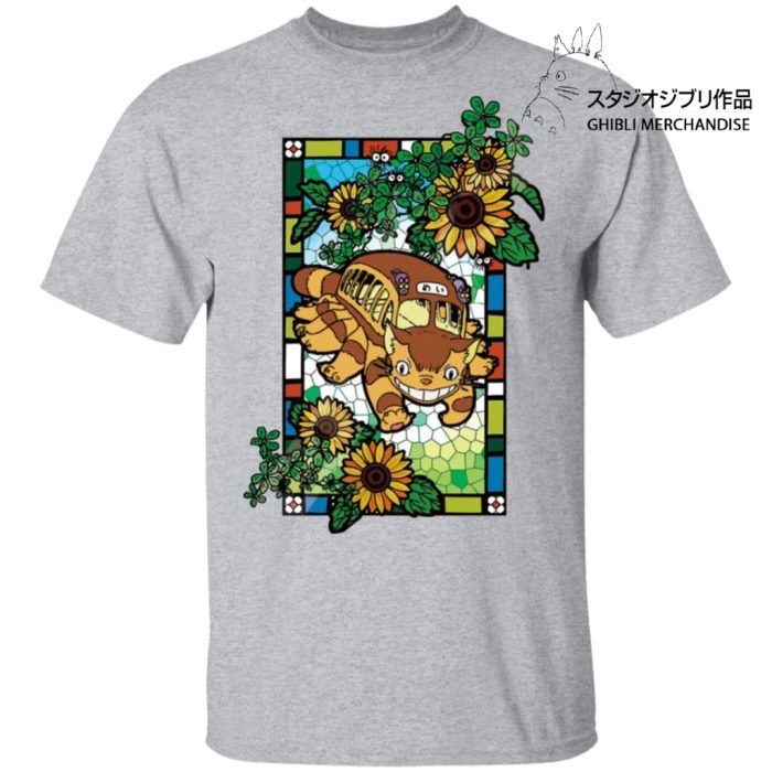 My Neighbor Totoro - Cat Bus Stained Glass Art T Shirt