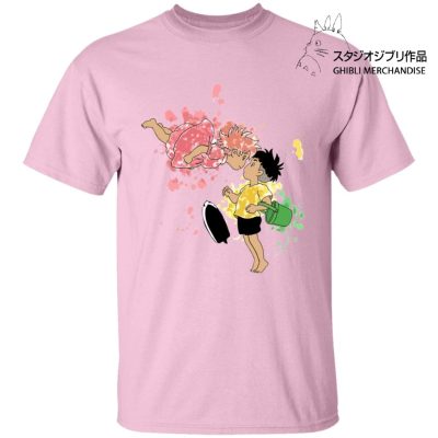 Ponyo and Sosuke Colorful T Shirt Unisex