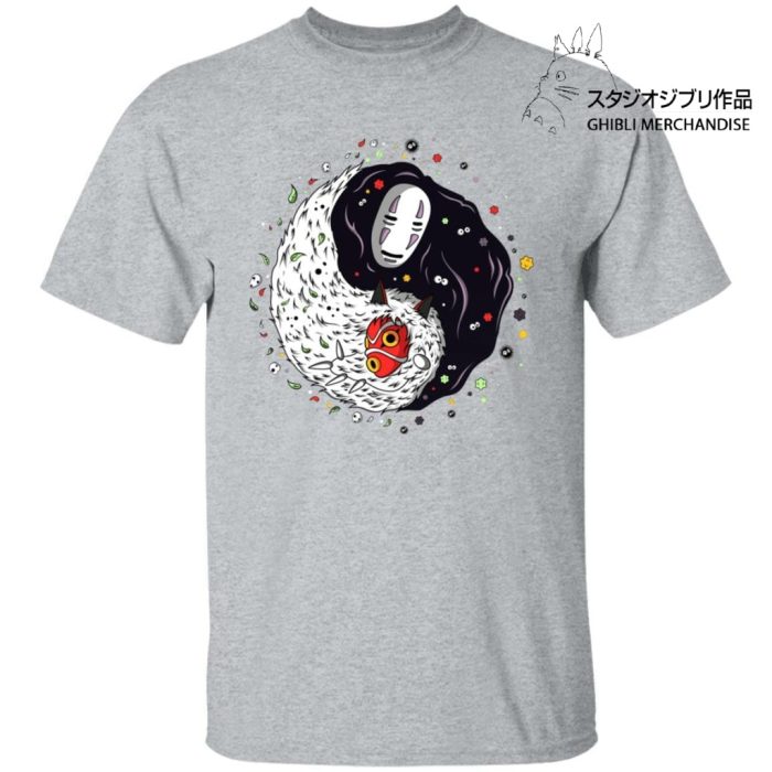 Princess Mononoke And Kaonashi Ying Yang T Shirt