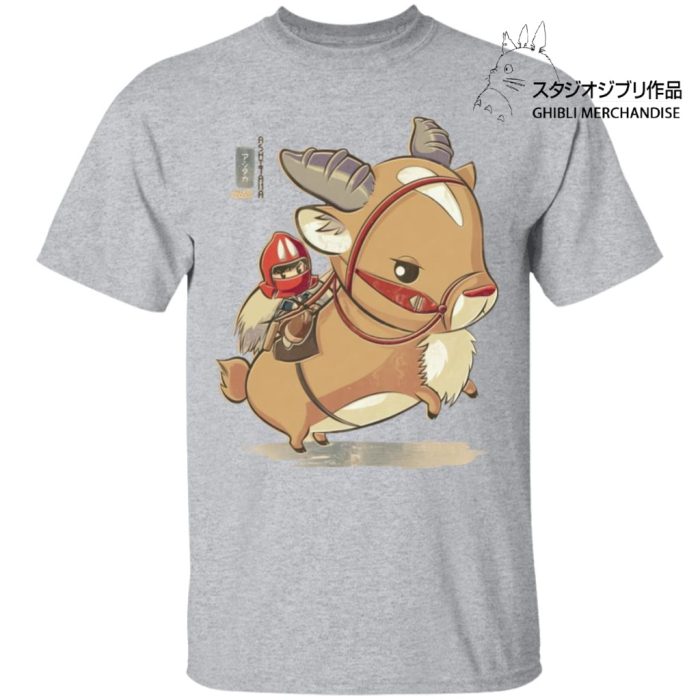 Princess Mononoke Ashitaka  and Yakul Chibi T Shirt