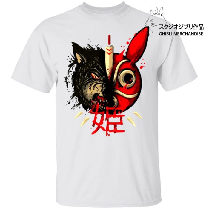 Princess Mononoke Mask & Wolf T shirt