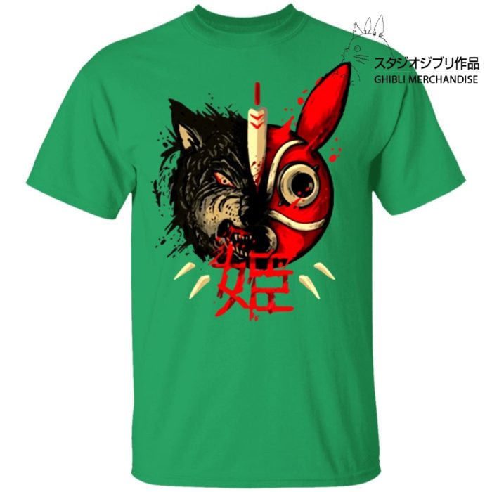 Princess Mononoke Mask & Wolf T shirt