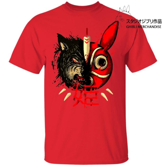 Princess Mononoke Mask & Wolf T shirt