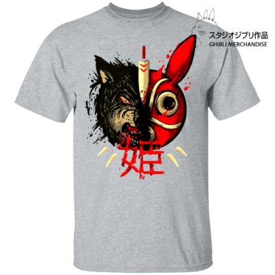 Princess Mononoke Mask & Wolf T shirt