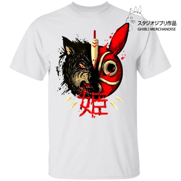 Princess Mononoke Mask & Wolf T shirt