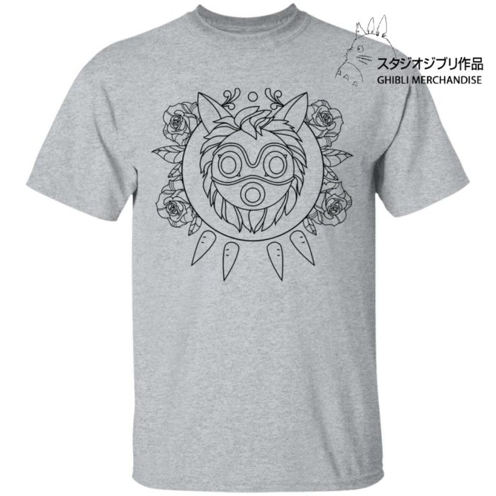 Princess Mononoke Mask in Black and White T Shirt Unisex