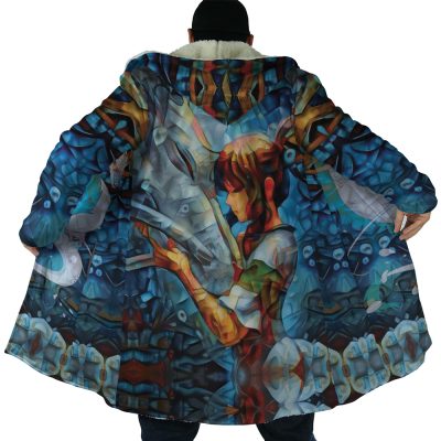 Trippy Spirited Away SG AOP Hooded Cloak Coat NO HOOD Mockup - Studio Ghibli Store