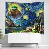 Castle in the Sky Starry Night Studio Ghibli Wall Tapestry Horizontal Main 1 - Studio Ghibli Store