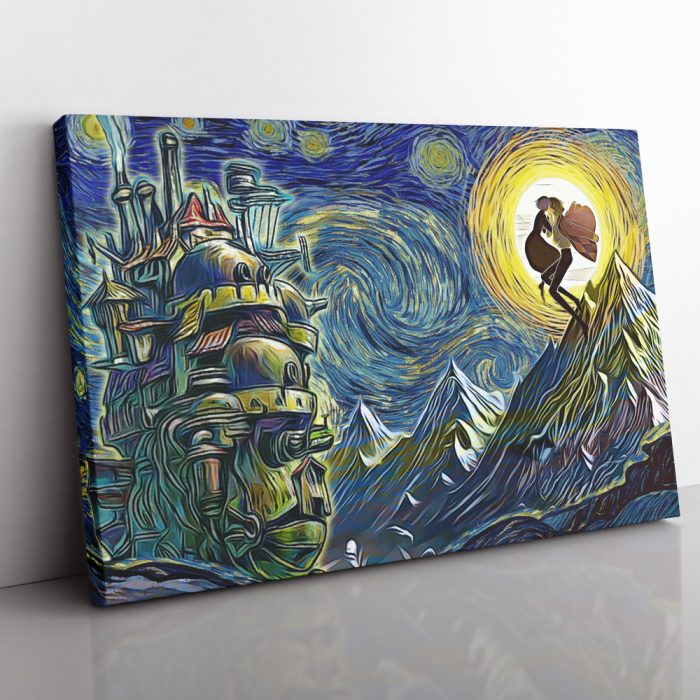 Howls Moving Castle Starry Night Studio Ghibli 2 - Studio Ghibli Store