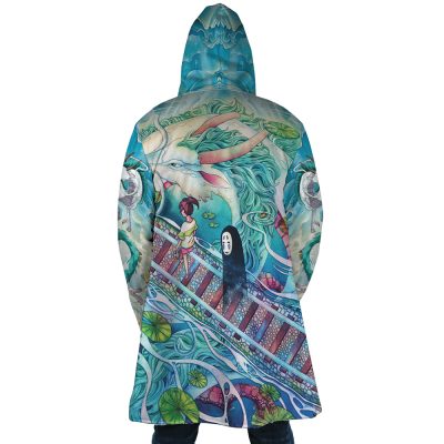 Mythical Spirited Away Studio Ghibli AOP Hooded Cloak Coat BACK Mockup - Studio Ghibli Store