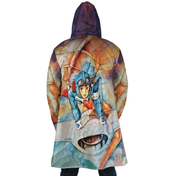 Nausicaa SG AOP Hooded Cloak Coat BACK Mockup 1 - Studio Ghibli Store