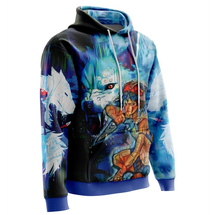 Raging Princess Mononoke Studio Ghibli AOP Hoodie 3D RIGHT Mockup 1 - Studio Ghibli Store