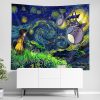 Totoro Starry Night Studio Ghibli Wall Tapestry Horizontal Main 1 - Studio Ghibli Store