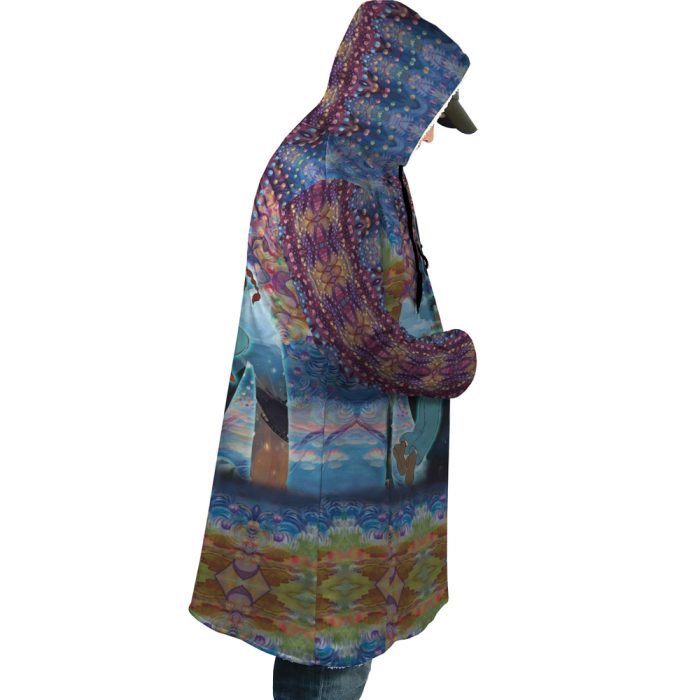 Trippy Castle in the Sky SG AOP Hooded Cloak Coat RIGHT Mockup 1 - Studio Ghibli Store