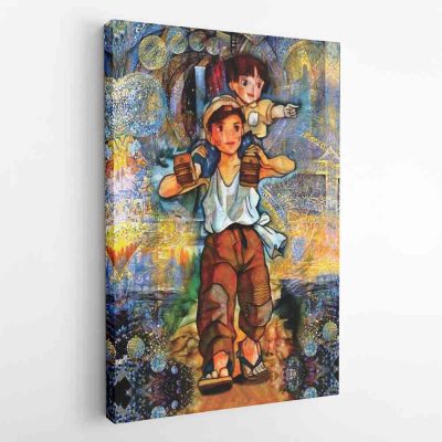 Trippy Grave of the Fireflies SG CWA Portrait CPW hanging 1 - Studio Ghibli Store