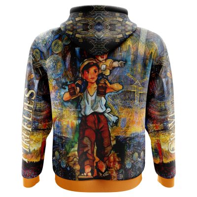 Trippy Grave of the Fireflies Studio Ghibli AOP Hoodie 3D BACK Mockup 1 - Studio Ghibli Store