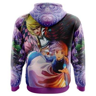 Trippy Howls Moving Castle Studio Ghibli AOP Hoodie 3D BACK Mockup 1 - Studio Ghibli Store