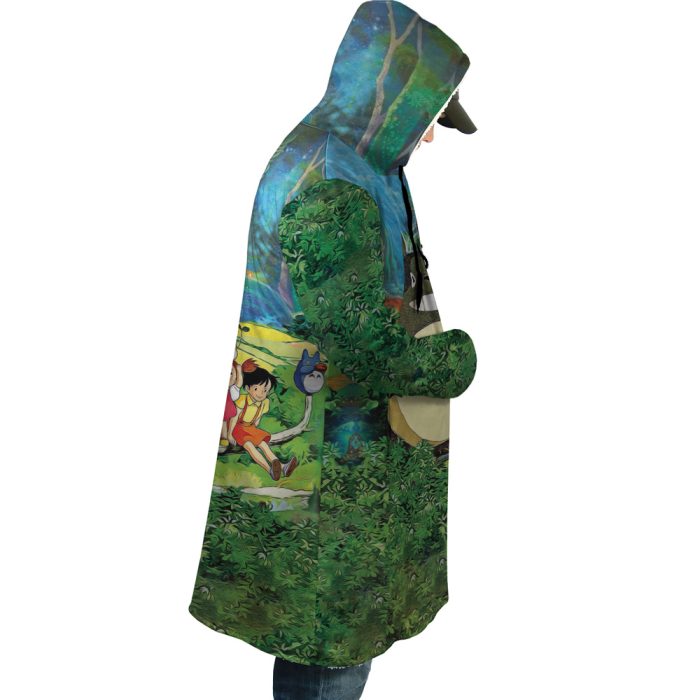 Trippy My Neighbor Totoro SG AOP Hooded Cloak Coat RIGHT Mockup 1 - Studio Ghibli Store