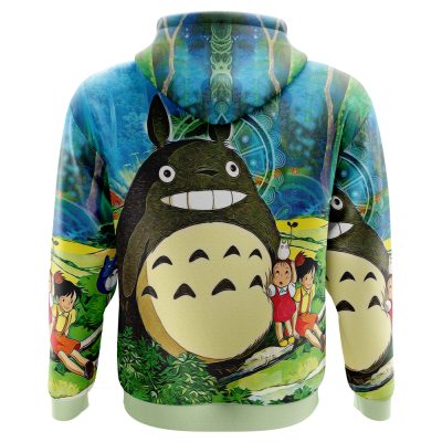 Trippy My Neighbor Totoro Studio Ghibli AOP Hoodie 3D BACK Mockup 1 - Studio Ghibli Store