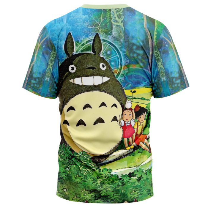 Trippy My Neighbor Totoro Studio Ghibli T Shirt 3D BACK Mockup 1 - Studio Ghibli Store