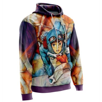 Trippy Nausicaa of the Valley of the Wind Studio Ghibli AOP Hoodie 3D RIGHT Mockup 1 - Studio Ghibli Store