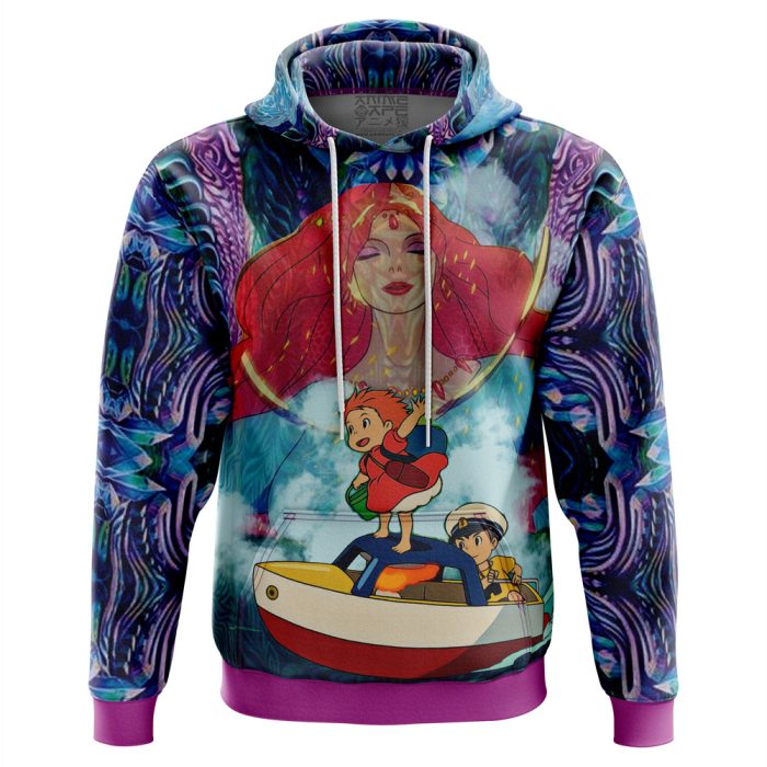 Trippy Ponyo Studio Ghibli AOP Hoodie 3D FRONT Mockup 1 - Studio Ghibli Store