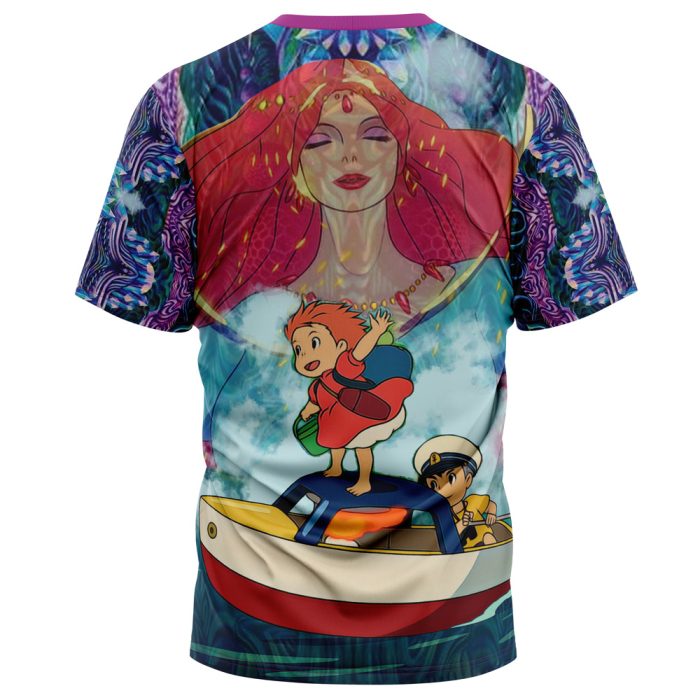 Trippy Ponyo Studio Ghibli T Shirt 3D BACK Mockup 1 - Studio Ghibli Store