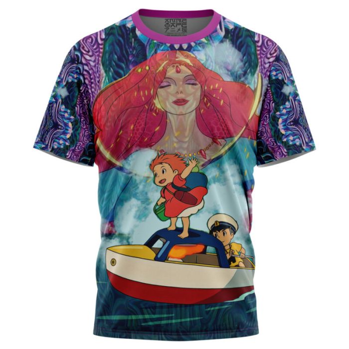 Trippy Ponyo Studio Ghibli T Shirt 3D FRONT Mockup 800x800 2 - Studio Ghibli Store