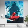 Trippy Porco Rosso SG Vertical Wall Tapestry Main Mockup 1 - Studio Ghibli Store