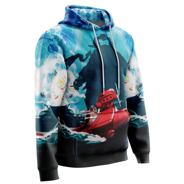 Trippy Porco Rosso Studio Ghibli AOP Hoodie 3D RIGHT Mockup 1 - Studio Ghibli Store