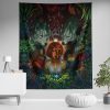 Trippy Princess Mononoke SG Vertical Wall Tapestry Main Mockup 1 - Studio Ghibli Store