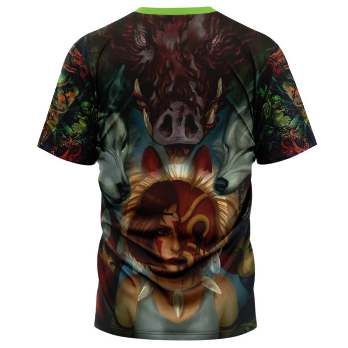 Trippy Princess Mononoke Studio Ghibli T Shirt 3D BACK Mockup 2 - Studio Ghibli Store